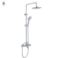 KH-06 vente chaude bain douche mitigeur mural chromé fini tube rond douche pluie, laiton chromé douche de pluie de salle de bains